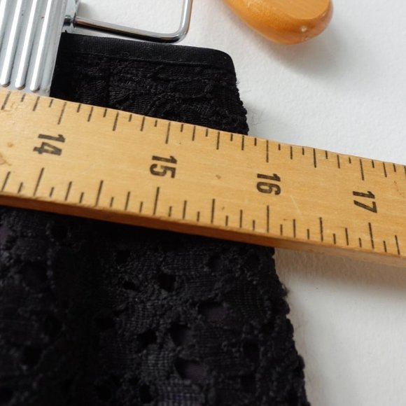 Black Lace Skirt Size Large Mini Trumpet Fitted Layered Overlay‎ Mermaid CANADA - Picture 3 of 11